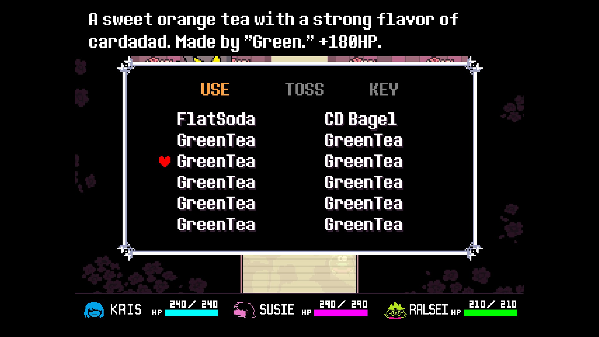 a stocked inventory for the secret boss fight