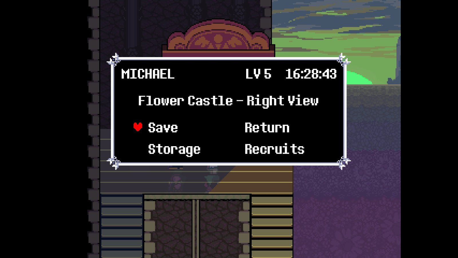 The save point before you spare Orange and Green in Deltarune Chapter 5