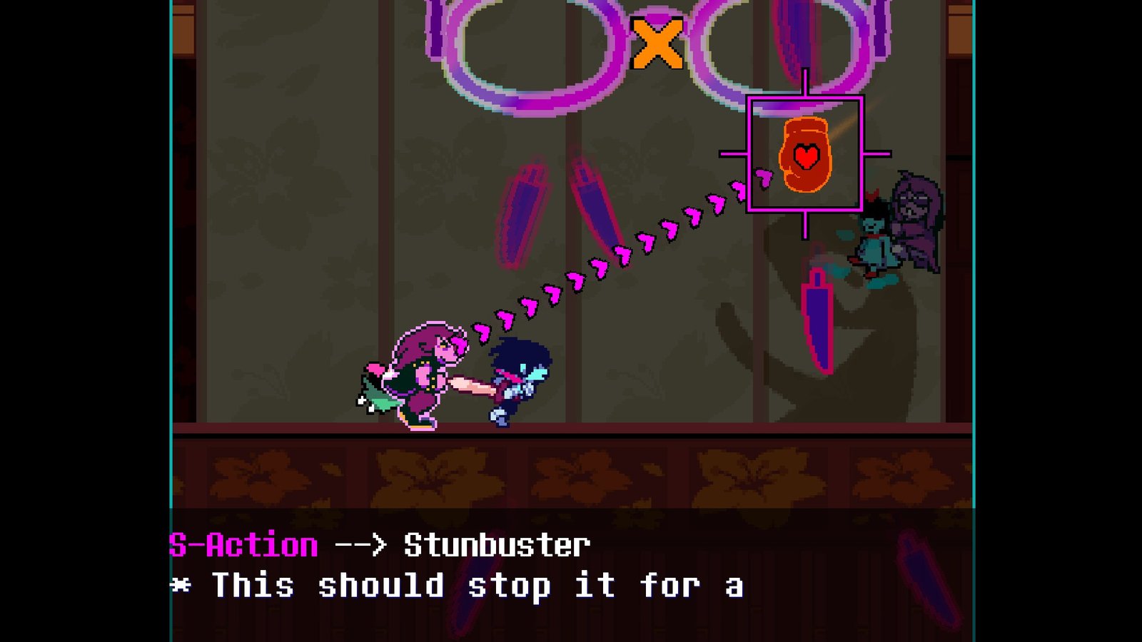 Orange attacking before the battle begins in Deltarune Chapter 5