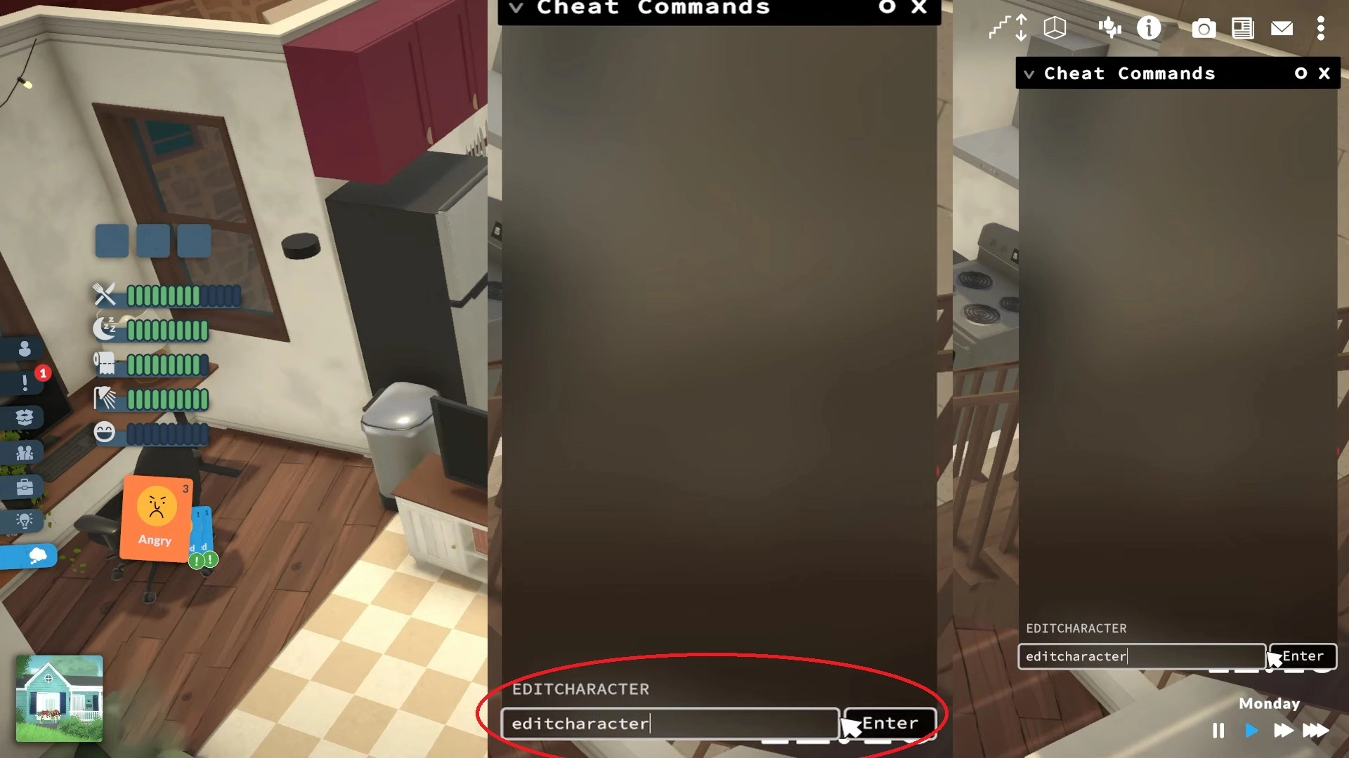 Paralives Cheat Command Screen