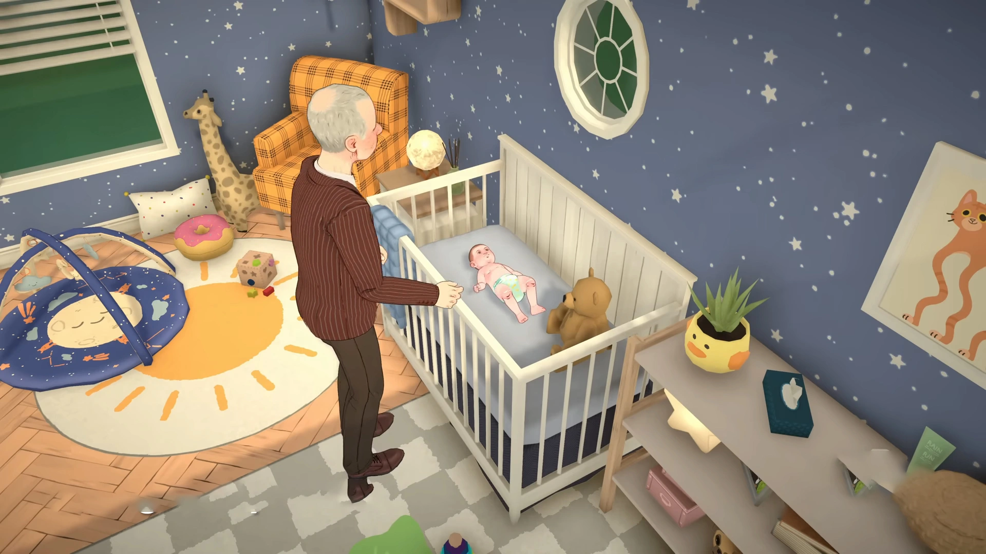 Paralvies baby in the crib by oldman