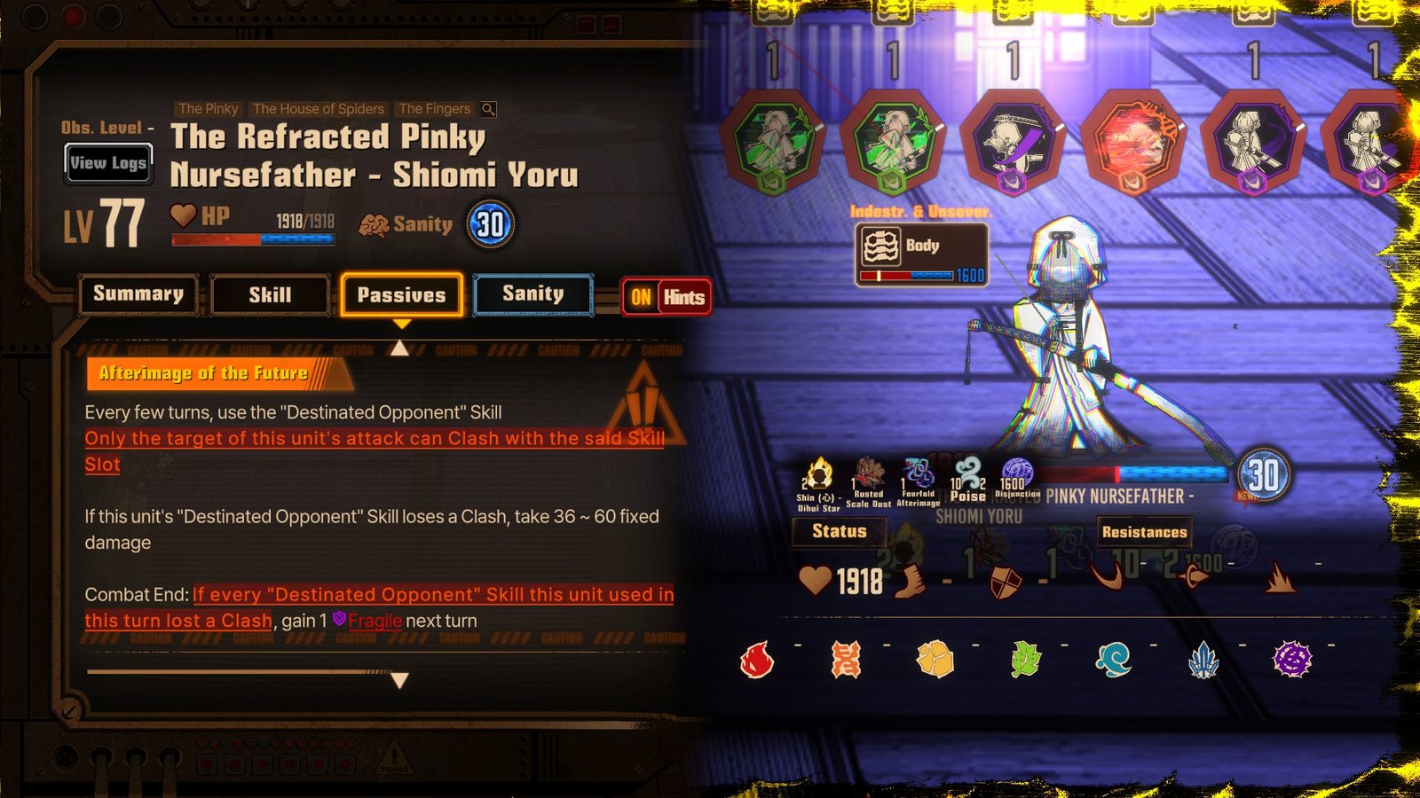 Shiomi's passives