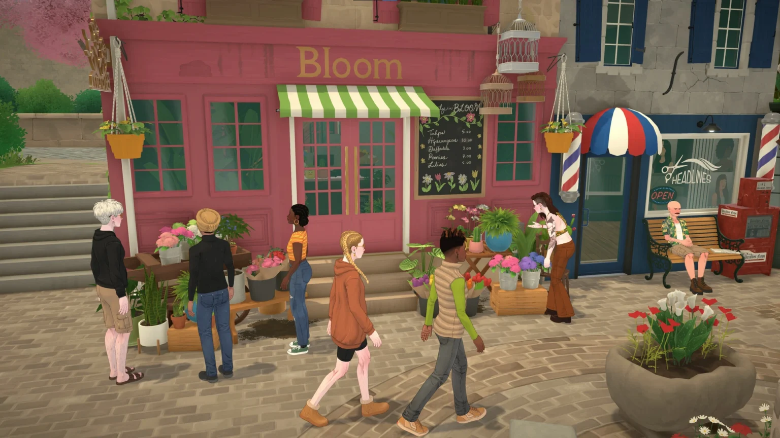 Paralives NPCs Walking Around Town