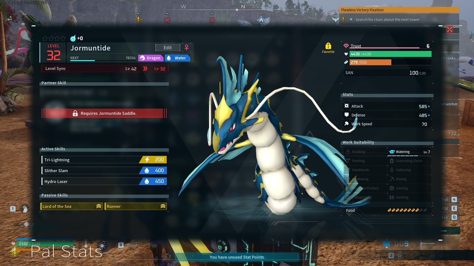 Jormuntide the best base pal for watering