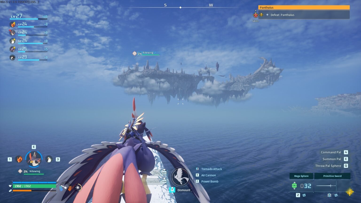 The area with how to unlock the auri and Shaolong tower in Palworld