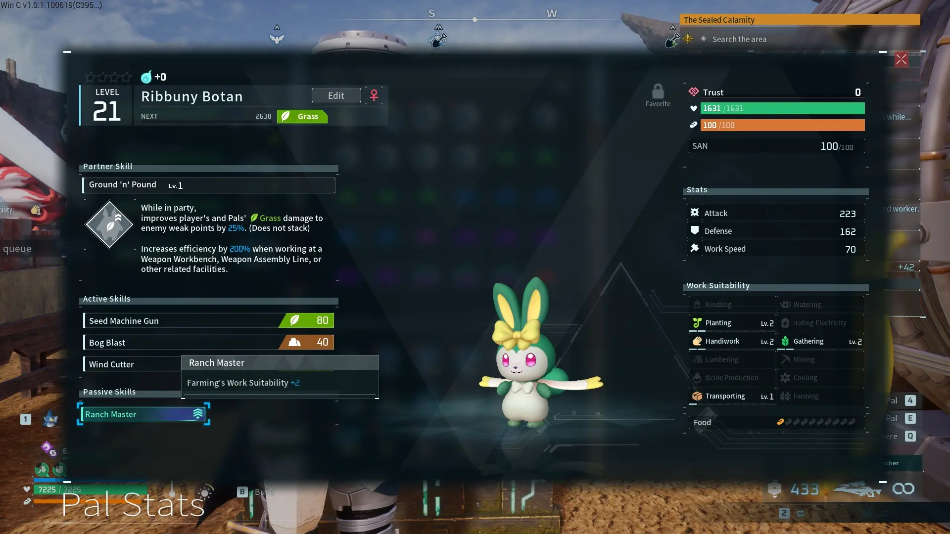 A rainbow tier passive in palworld