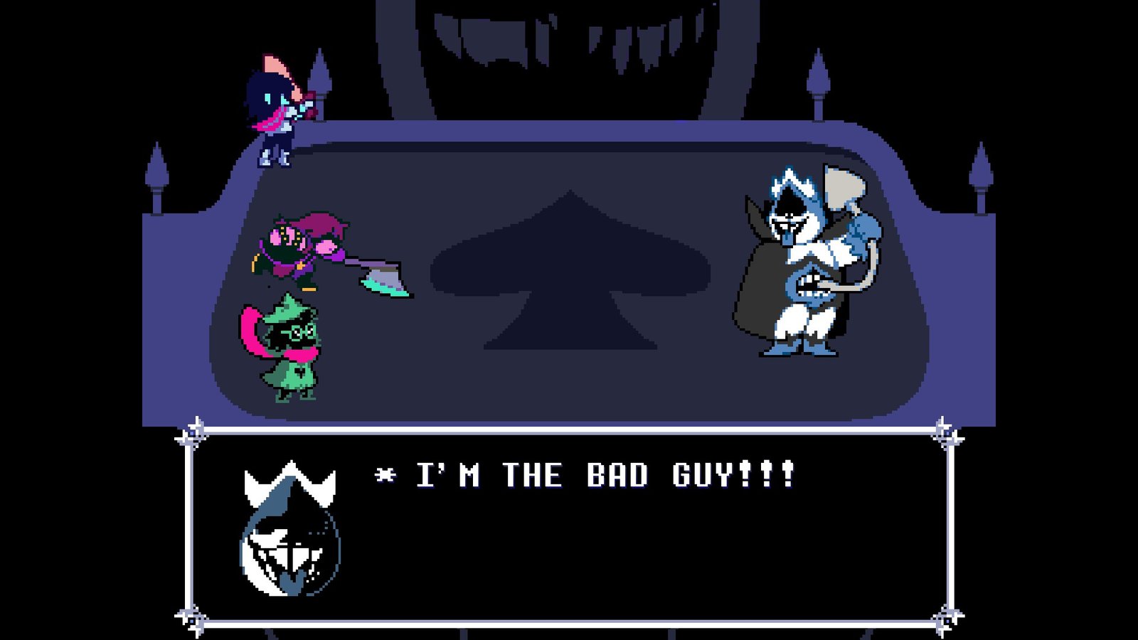 The battle against King in Deltarune