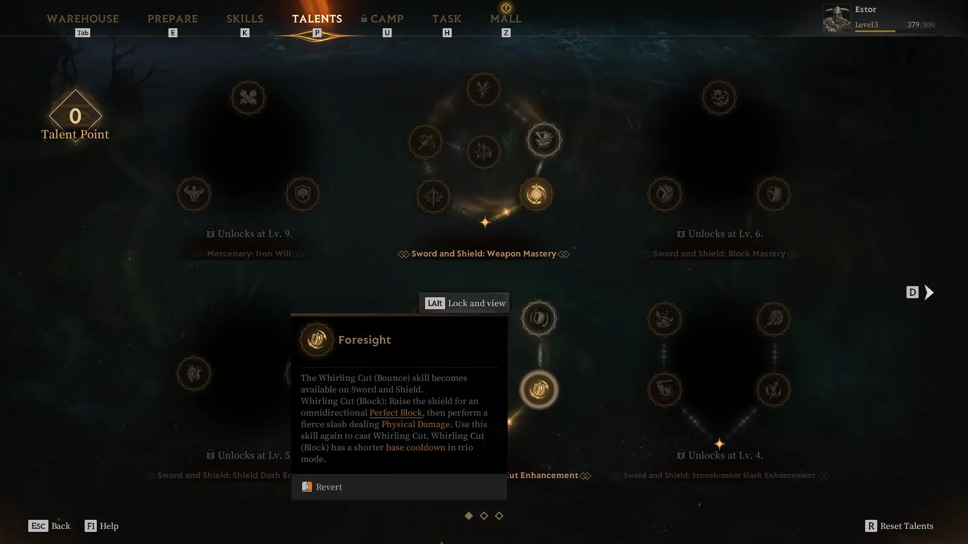 A shield buff in Mistfall Hunter
