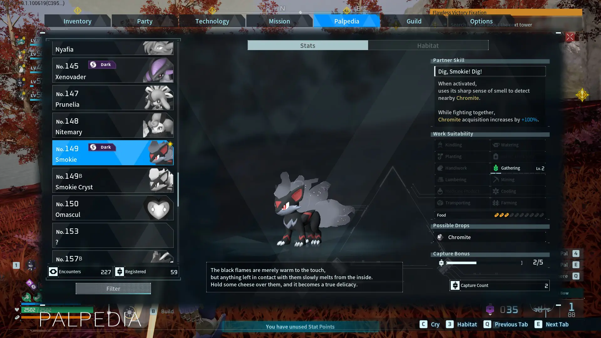 Smokie in Palworld 1.0