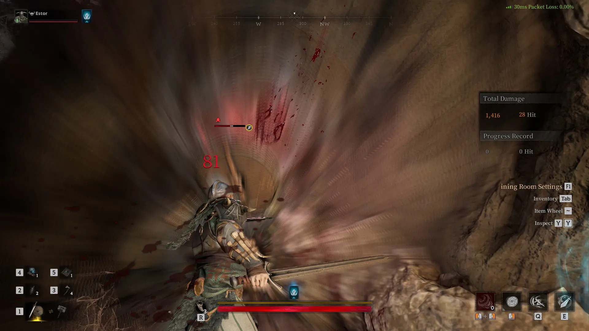 A shield smash in Mistfall Hunter