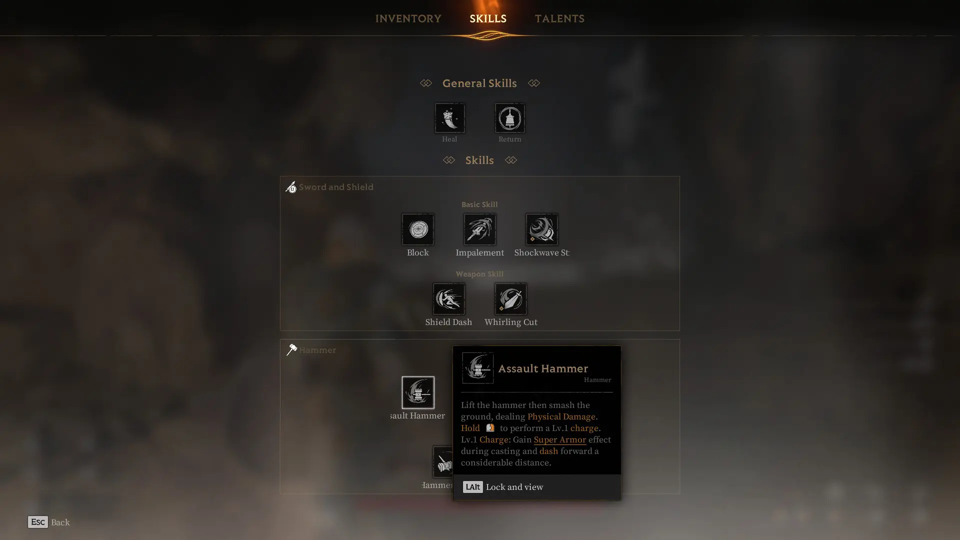 The Hammer skills in Mistfall Hunter
