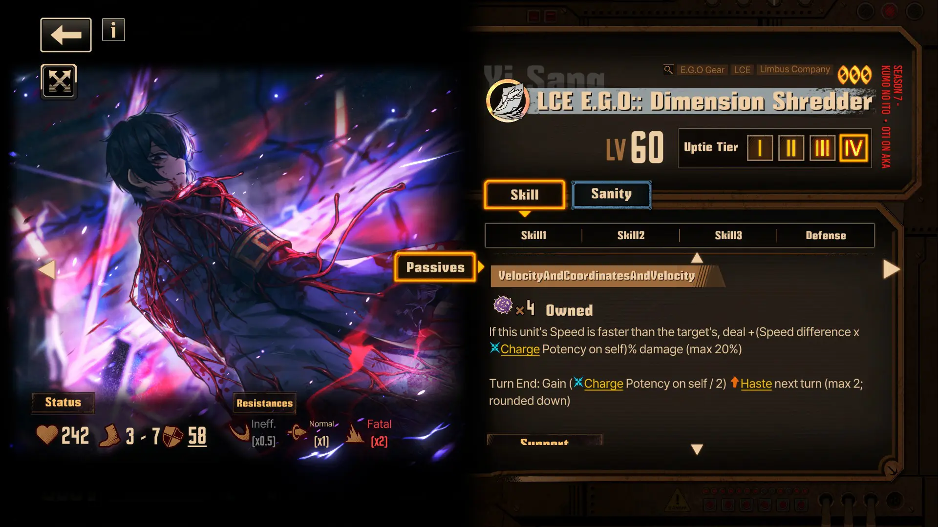 LCE EGO: Dimension Shredder Yi Sang's second passive