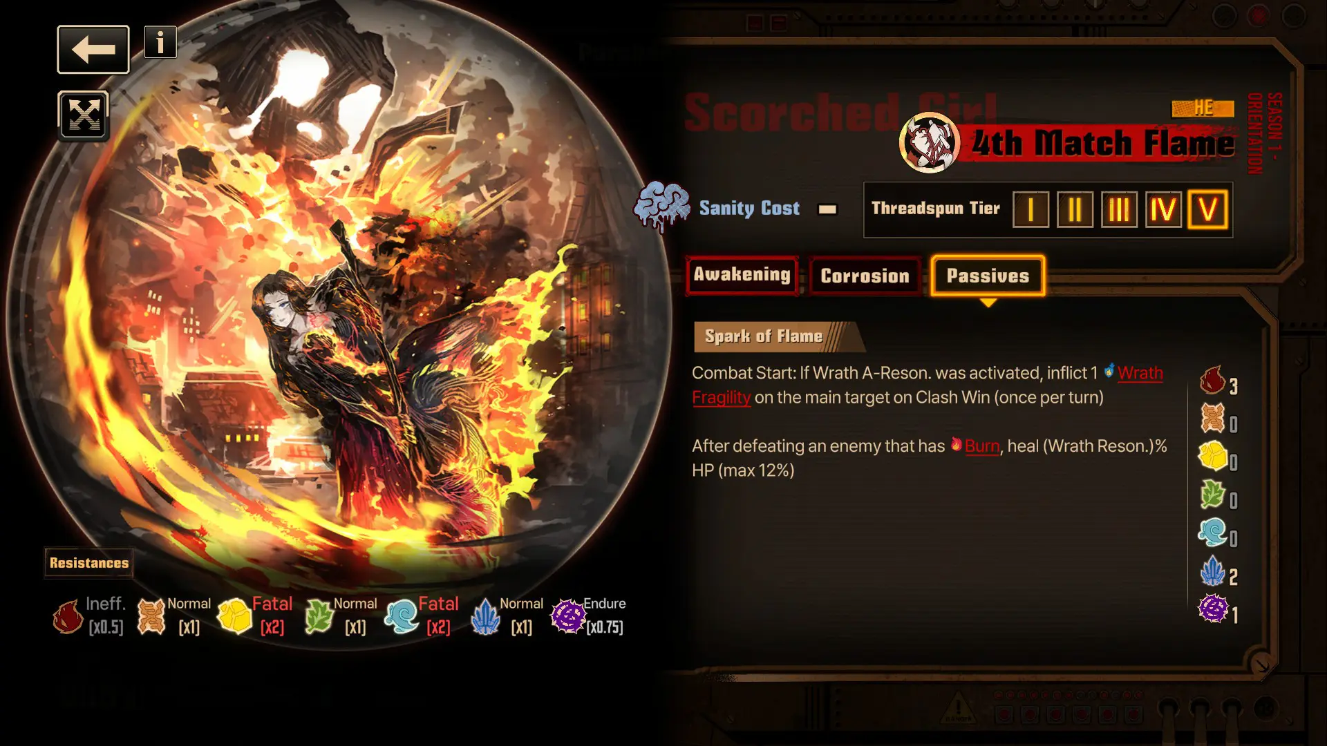 The new Uptie 5 passive for Fourth Match Flame Rodion