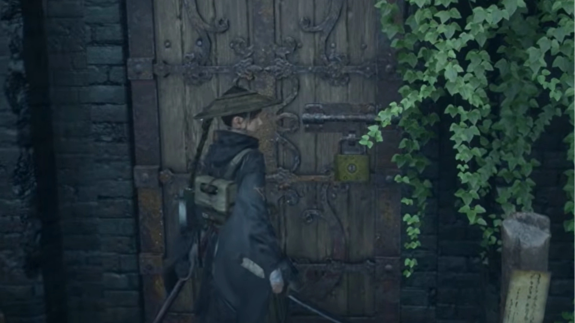 Abandoned village door