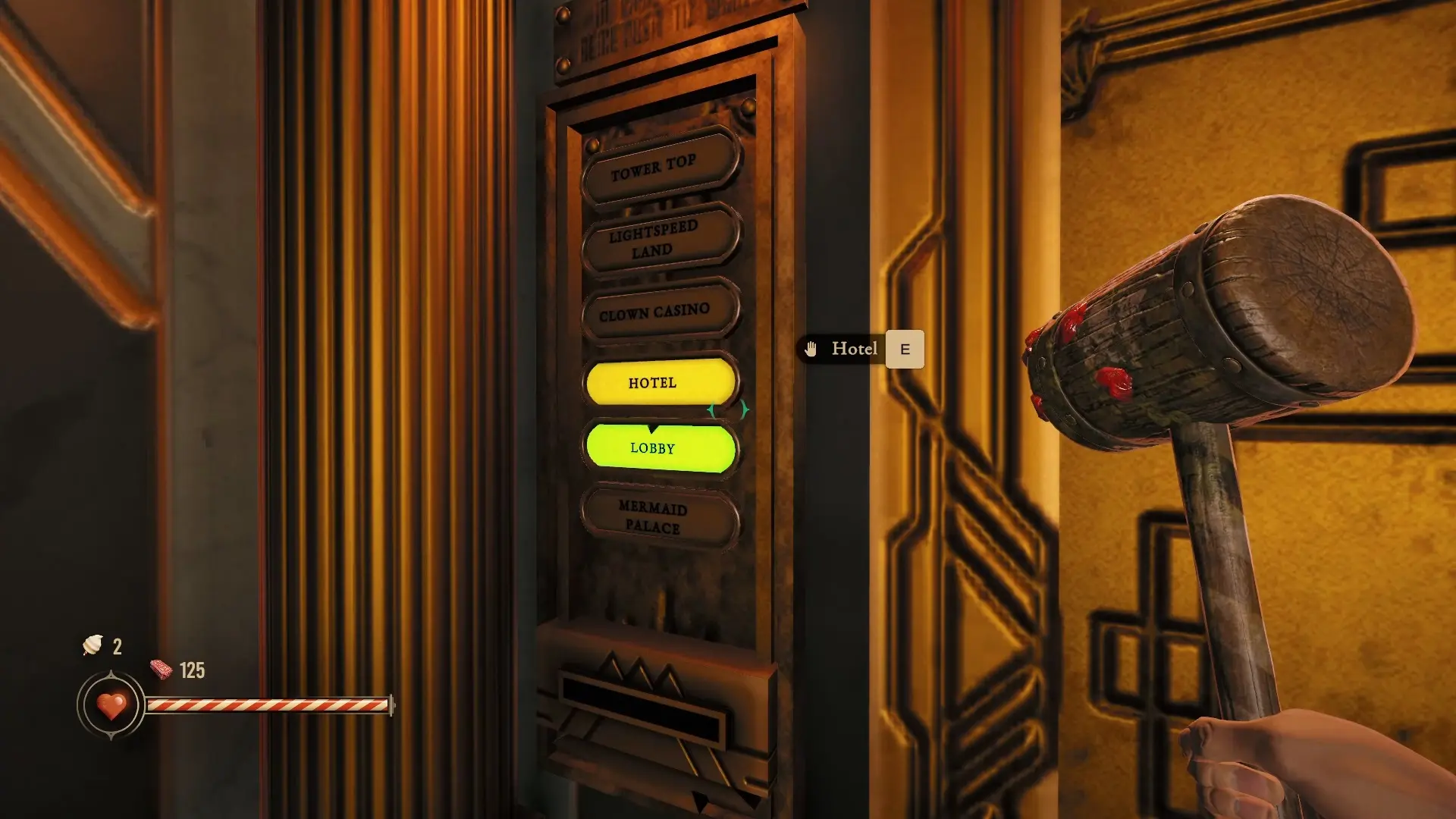 Twisted Tower Hotel Elevator