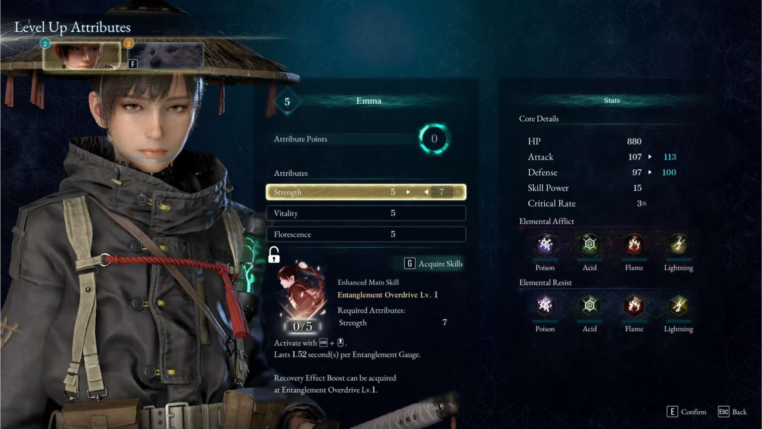 best build for Emma in Beast of Incarnation
