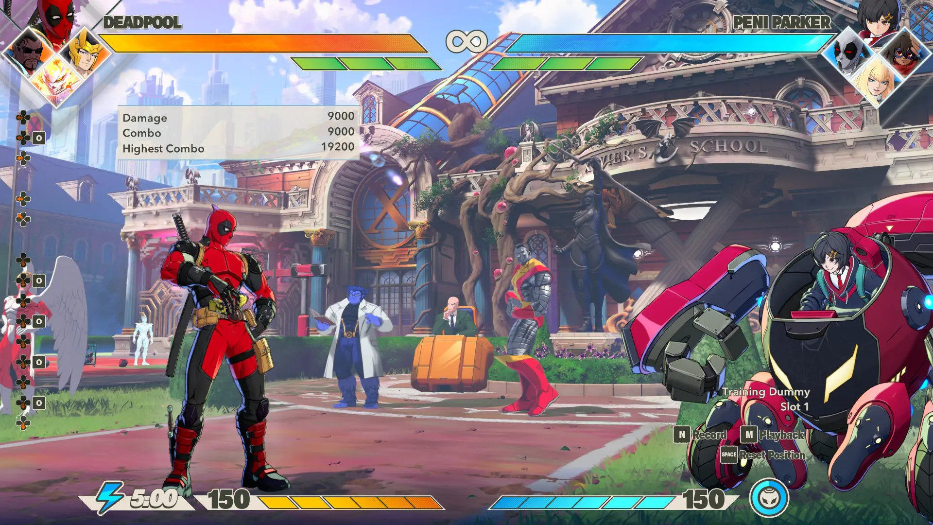 Deadpool preparing a faulty grenade