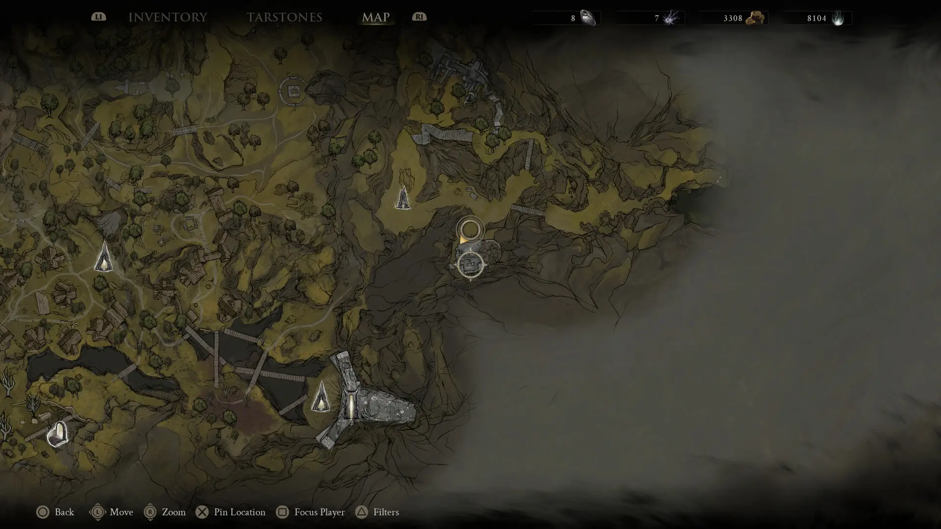 The one-legged wolf tavern on a map