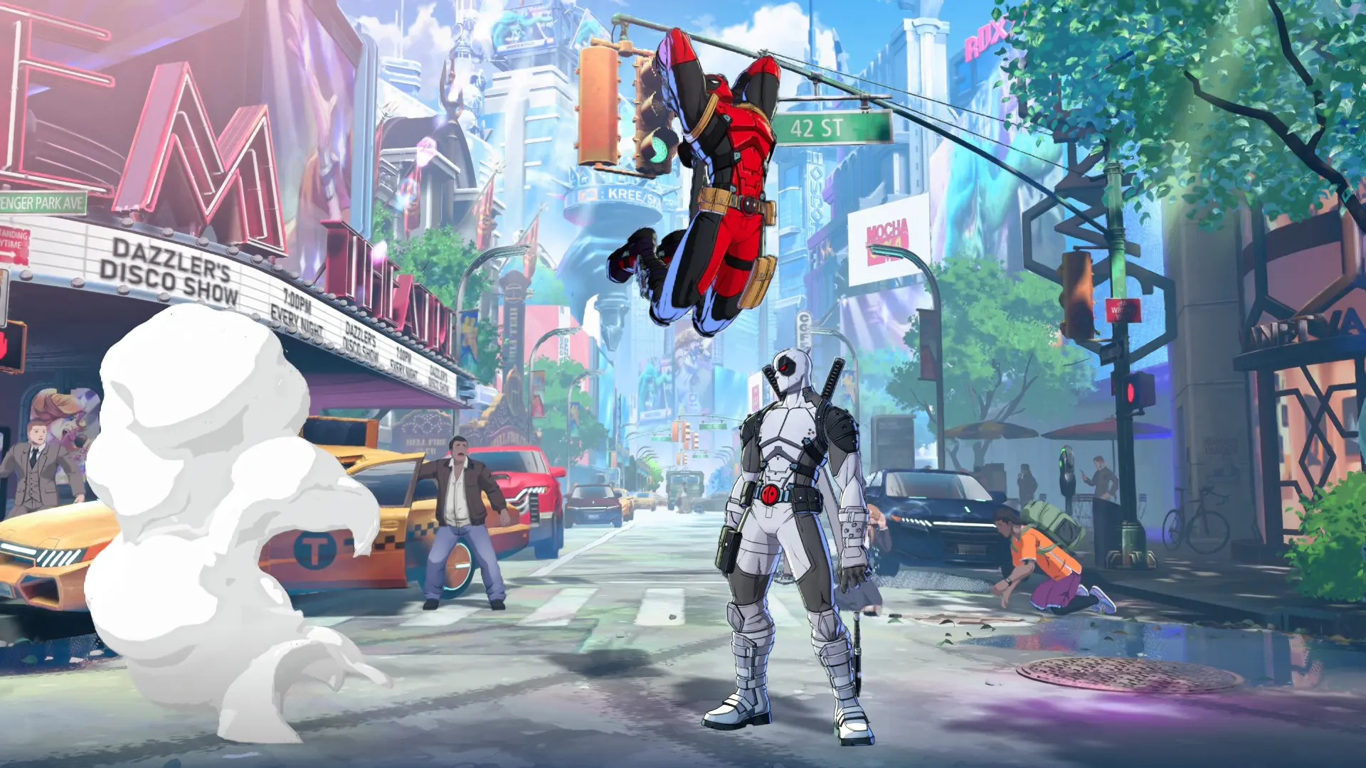 Deadpool's strike from above