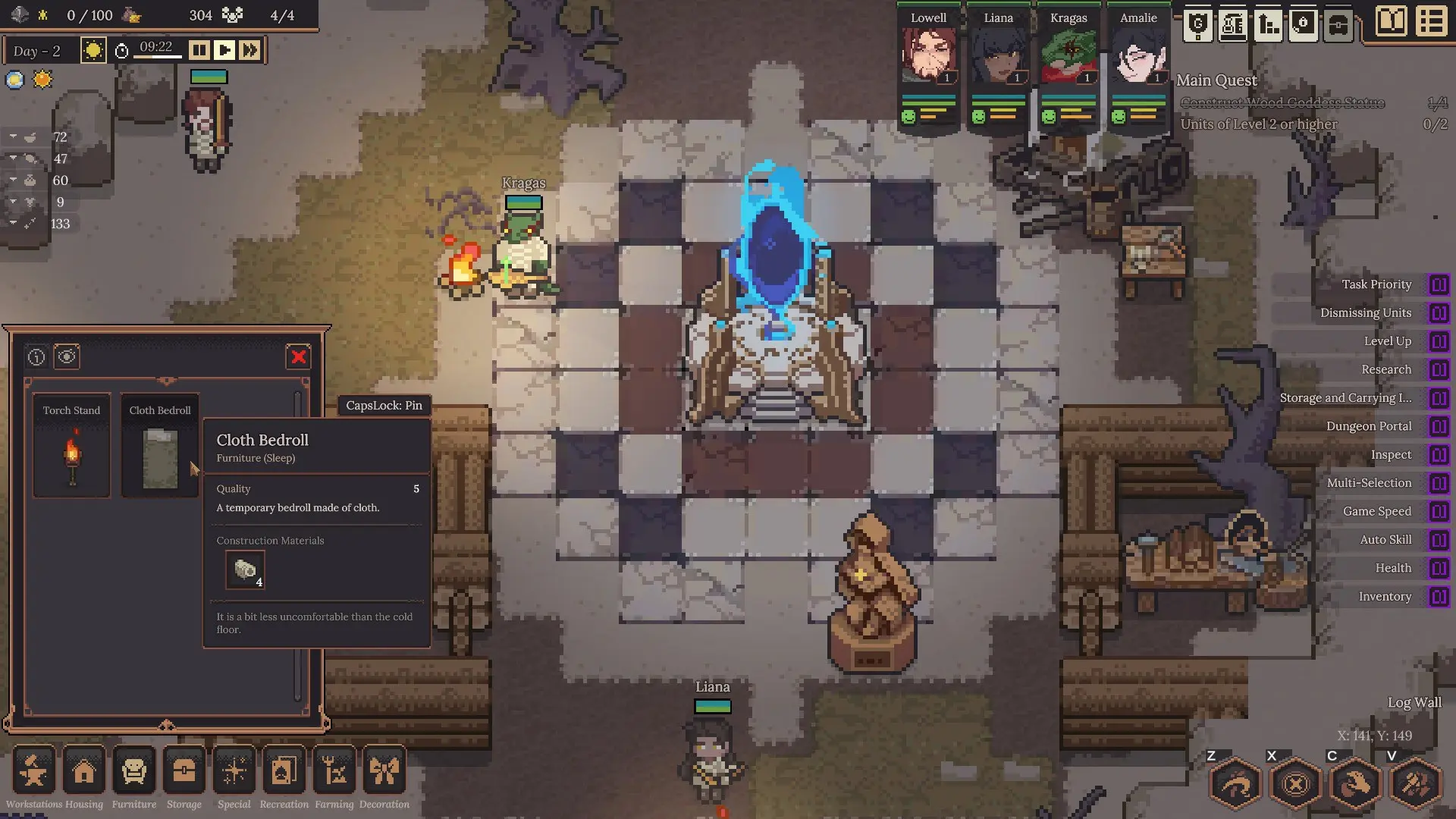 Dungeon Settlers Settlement Bedroll