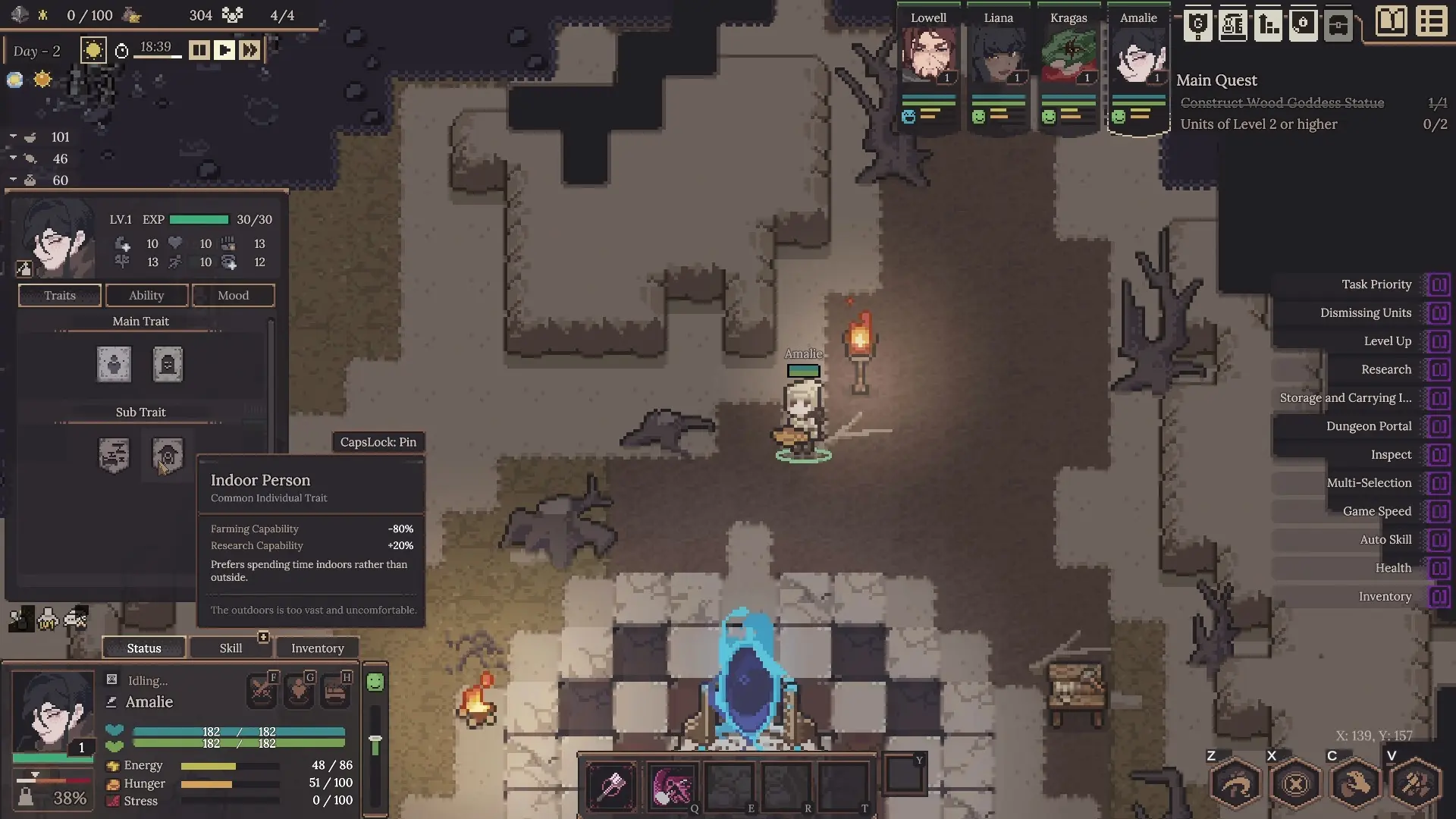 Dungeon Settlers Settlement Skill